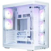 Zalman P60 WHITE, Midi-tower, PC-behuizing, Wit, ATX, Mini-ITX, Kunststof, Staal, Gehard glas, 17 cm
