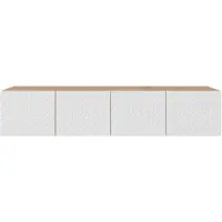 MargaretHadas24 Margaret Hadas24 TV-kast Cali, TV-meubel, laag TV-meubel, 200 cm, hangend, modern design, woonkamer, wandmontage, TV-meubel, wit