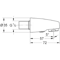 GROHE uitloop voor 33065 chroom 46103000