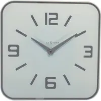 Nextime - Wandklok - 43 cm - Glas/Spiegel - Wit - 'Shoko'