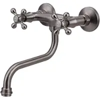 Aquanello Heritage Ascot Klassieke Keuken Muurkraan RVS NB-4111-HA