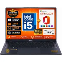 GMR Laptop 15.6 Inch Full HD IPS | Intel Core i5 | 24GB DDR5 RAM | 512GB SSD | Windows 11 Pro | Office 2024 | Zakelijke Laptop | Werk Laptop | Thuiswerk Laptop | Studenten Laptop