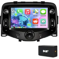 Hexinex - Autoradio Geschikt voor Toyota Aygo Citroën C1 & Peugeot 108 (2015–2020) - 2+64GB Carplay - DAB