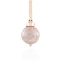 Cavill - Zilveren Hanger met Roze Zebra Jaspis 3,9 ct - 925 Sterling Zilver met Roségoud Plating - Ronde Kraal - Luxe Handgemaakt Sieraad