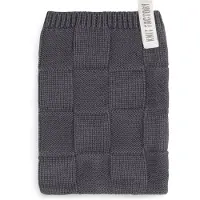 Knit Factory Washand Ivy - Antraciet - 12 x 24 cm