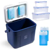 Brisby 22 liter Koelbox Blauw met 4 koelelementen