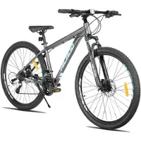 Hiland Bedrock Mountainbike - 27.5 Inch - 24 Versnellingen - Shimano - Hydraulische Schijfremmen - Aluminium Frame - Grijs
