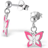 Montebello Princess Oorbellen Vlinder - 925 Zilver E-Coating - Dier - 9x13mm
