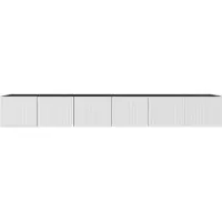 MargaretHadas24 Margaret Hadas24 TV-kast Noe, tv-meubel, tv-kast, 300 cm, hangend, modern design, woonkamer, wandmontage, tv-meubel, zwart, wit