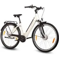 SAXONETTE Comfort Plus 5.0 E-Bike 28 Inch - 468Wh Intube Accu - 95% Voorgemonteerd - Shimano Nexus 7 - Lage Instap - Verende Voorvork - Crème wit