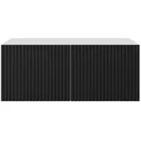 MargaretHadas24 Margaret Hadas24 TV-kast Noe, tv-meubel, tv-kast, 100 cm, hangend, modern design, woonkamer, wandmontage, tv-meubel, wit, zwart