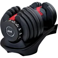 PH Fitness Verstelbare Dumbell 24KG - PRIJS PER STUK - Smart Dumbbells - Gewichtenset voor Home Gym - Adjustable Dumbbells van 2,5 kg tot 24kg - Complete Halterset van 15 Dumbbells in een!