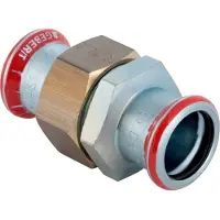 Geberit Mapress C staal rechte koppeling 3 delig met perssokken verzinkt 18mm 25321