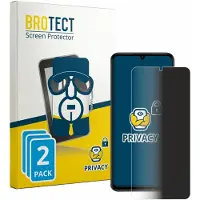 BROTECT - privacy screenprotector voor Lava Bold N2 - Folie Beschermfolie Blauwlichtfilter 2 Stuks