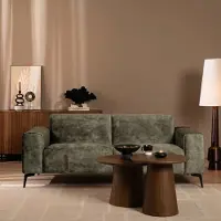Livin24 Velvet bank 2,5-zits Vegas donkergroen