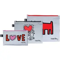 LOQI Zip Pockets - Dog, Heart, Love Reflective