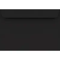 Netuno Gladde zwarte enveloppen A6 - 114 x 162 mm - 25 stuks - HK zelfklevend met plakstrip - 120 gram - Burano -