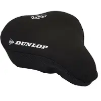 Dunlop Fietszadelhoes Gel: Zadelcover met Trekkoord - Beschermt tegen Slijtage - 24x27 cm - Zwart - Zadelpijn Voorkomen".
