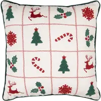 Clayre & Eef Sierkussen 40x40 cm Beige Polyester Kerst