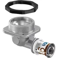 Uponor knie Ø16mmx1/2" binnendraad UPS - messing - 1070657