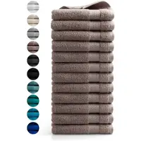 DoubleDry Handdoeken 50 x 100 set van 12 hotel kwaliteit 500 g/m2 12x