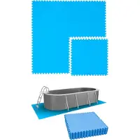 Eyepower 10,1 m² Zwembadbodemmatten - 16 EVA-matten 81x81 - Set onderlegmatten voor zwembaden