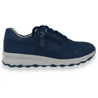 Caprice Dames Sneaker H-breedte | Blauw | Maat: 38