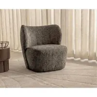 Meubelplaats Fauteuil Riley - Antraciet - Japandi - 75x82x80 cm