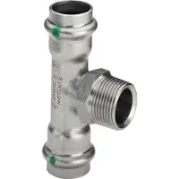 Viega Sanpress Inox T-stuk SC bu.dr 54x1"bux54mm