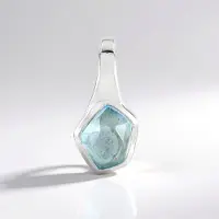 Cavill - Zilveren Hanger - 925 Sterling Zilver Gerhodineerd - Hemelblauwe Topaas 1,35 ct Fancy Rozen Slijp - Tijdloos & Duurzaam Sieraad