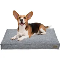 Bingopaw Modern Hondenkussen L - 88.5 x 59.5 x 10 cm - Orthopedisch Hondenbed - Afneembare en Wasbare Hoes - Waterafstotend & Antislip - Grijs