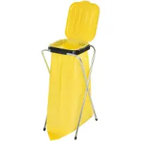 GSG24 - Standaard Serie Stojak - Gele Deksel - 120L - Plastic en Gegalvaniseerd Staal