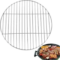 Snq Roestvrijstalen grillrooster - 33 cm grillrooster | rond , roestvrijstalen bakplaat voor buiten, , achtertuin, picknick, tuin, zwaar vervangend grillrek voor houtskool, gas