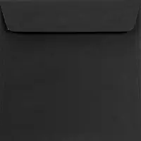 Netuno Gladde zwarte enveloppen A5 - 170 x 170 mm - 25 stuks - HK zelfklevend met plakstrip - 120 gram - Burano -