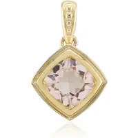 Cavill - Gouden Hanger 9K Geelgoud - AAA Marropino Morganiet 1,585 Karaat - Antiek Cushion Cut Edelsteen - Luxe Sieraad van Mozambique