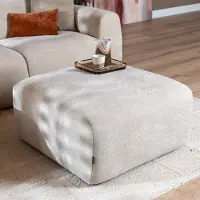 Livin24 Hocker Maine chenille beige