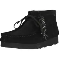 Clarks Clarksvoor mannen. 26179256 WallabeeBT GTX leren laarzen zwart (43), Leer, Plat, Veters, Casual