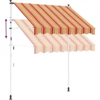 vidaXL Handmatig uitschuifbare luifel Multikleur 400 x 115 x 300 cm