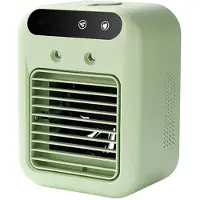VHV - Luchtkoeler - Mini airco - Mobiele luchtkoeler - Aircooler - Oplaadbaar - Met 2 vernevelaars - 2 snelheden - Voor kantoor en slaapkamer - 25W - Groen