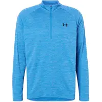 Under Armour UA Tech Textured 1/2 Zip-BLU Heren Sportshirt - Aegean Blauw - Zwart