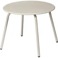 Merkloos Bijzettafel Ø50xh45cm mat beige beige Zink Merkloos Tafel