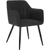 Atmosphera Visoca Fauteuil - Hout & Metaal - Zwart