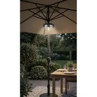 Champ LED parasollamp met accu 28 leds USB-C oplaadbaar IP44 lamp voor parasolstokken 25 tot 50 mm met 3 lichtstanden