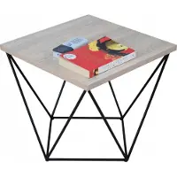 FutuStal - Draden Tafel - Zwarte Mat - Dąb Sonoma - 40x40 cm