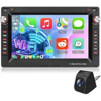 Hexinex Autoradio - Geschikt Voor VW volkswagen Polo 9N Golf 4 Passat B5 T5 - Android 15 - 2+64GB - Draadloos Apple Carplay & Android Auto - Achteruitrijcamera
