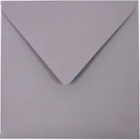Netuno Gladde grijze enveloppen A5 - 153 x 153 mm - 25 stuks - NK natgelijmde - 120 gram - Malmero -