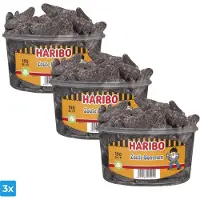 Haribo Drop Zoute Bommen (3x 150 stuks)