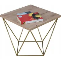 FutuStal - Tafel - Draadmodel - Zwart Goud - Blad Dąb Artisan