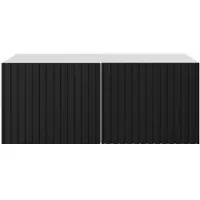 Margaret Hadas24 TV-kast Mio, tv-meubel, tv-dressoir, 100 cm, hangend, modern design, woonkamer, wandmontage, tv-meubel, wit, zwart