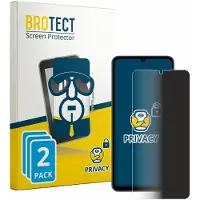 BROTECT - privacy screenprotector voor Lava Bold N2 5G - Folie Beschermfolie Blauwlichtfilter 2 Stuks